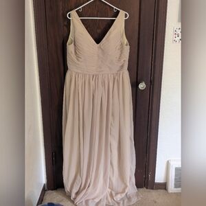 New With Tags Ryanth Beige Corset Back Maxi Dress Bridesmaid Formal Size 12